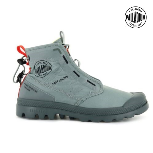 Palladium Pampa Travel Lite Women's Boots Grey | UK J835-NMH